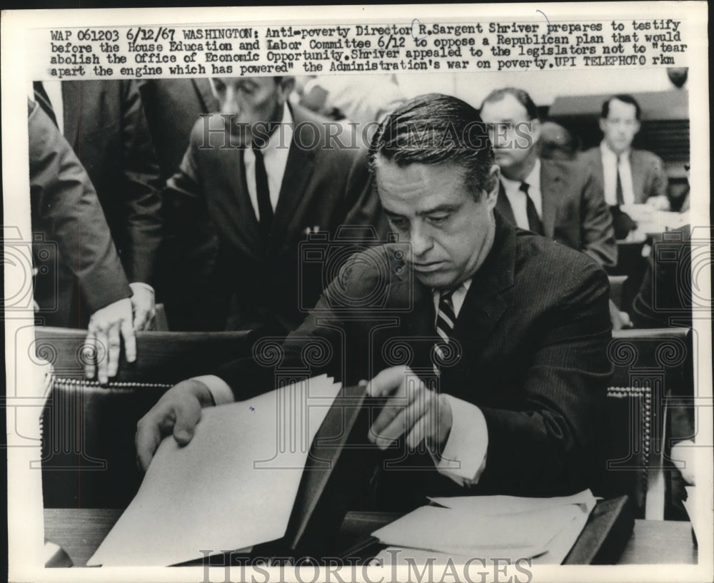 1967, Shriver to testify, House Education and Labor and Committee - Historic Images