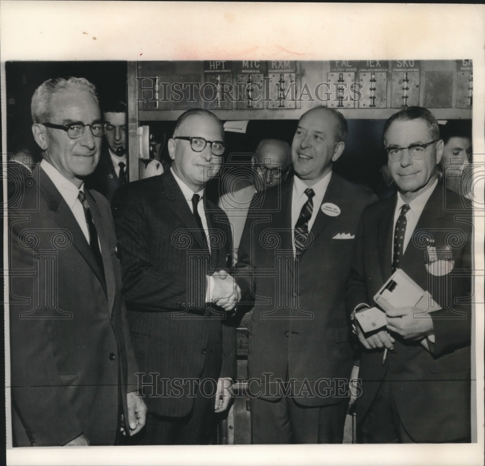 1964, Officials of Koehring Company and New York Stock Exchange. - Historic Images
