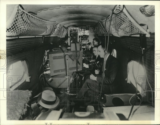 1940, Interior view transport plane with RCA'S "Vestpocket" New York. - Historic Images