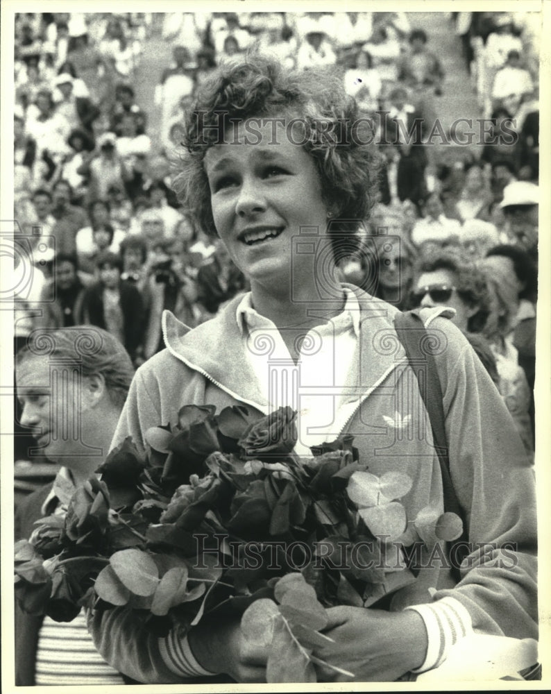 1978 Press Photo Pam Shriver at U.S. Open tennis match finals in New York - Historic Images