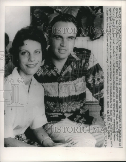 1963, Billy Graham's daughters engaged to Stephen Tchividjian - Historic Images