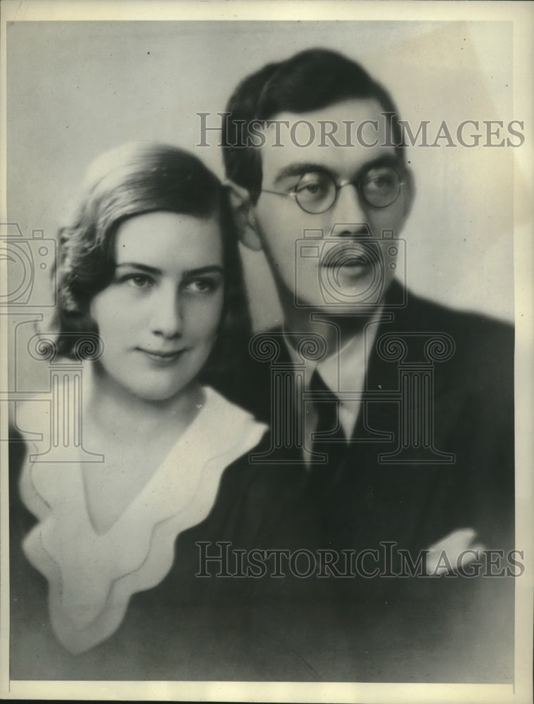 1931 Press Photo Prince Lennart of Sweden and Mlle. Karin Nissvandt. - mjc04467 - Historic Images