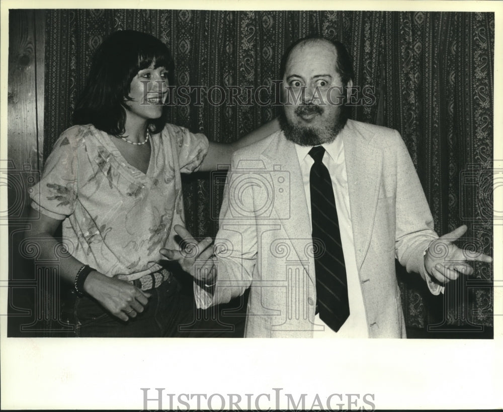 1981, Act rehearses for vaudeville review at Oconomowoc Junior High - Historic Images