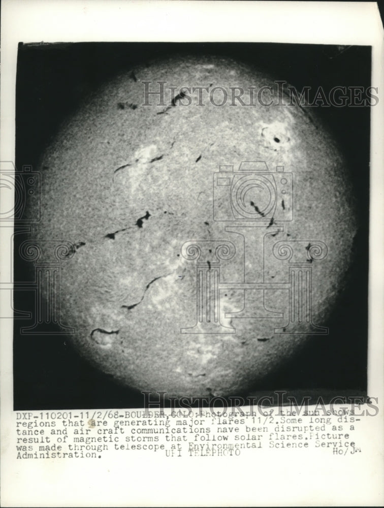 1968, Sun flares and magnetic storm disrupt communications on earth - Historic Images