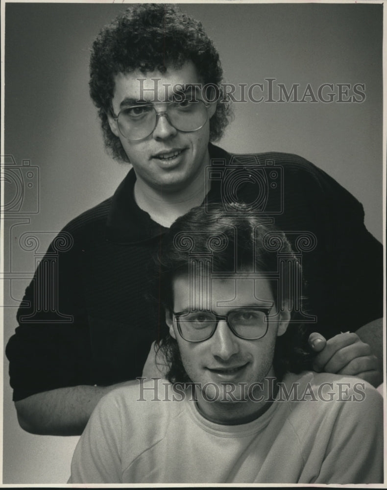 1999 Press Photo Scott Sloan (top) and Mark Rein WQFM-FM radio Milwaukee - Historic Images