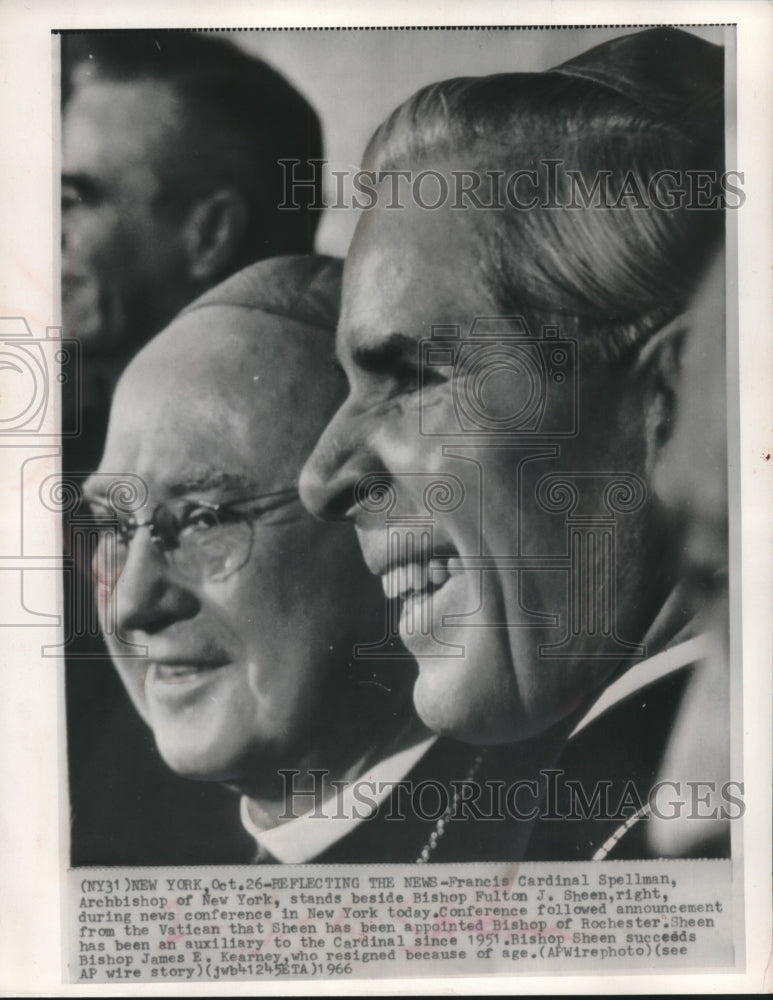 1966 Press Photo Francis Cardinal Spellman, Archbishop of New York - mjc04905 - Historic Images