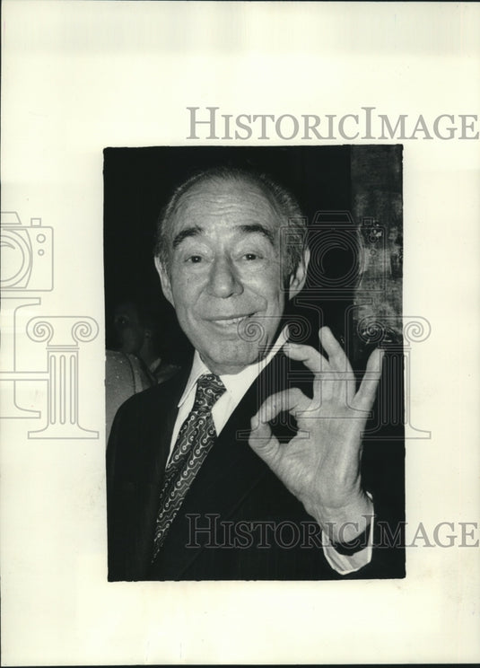 1976 Richard Rodgers Composer relaxing after "Rex" opens, New York. - Historic Images