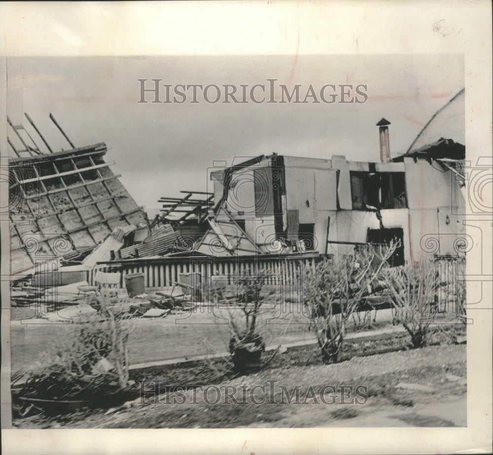 1962 Press Photo Homes destroyed by Typhoon Karen, Guam - mjc04999 - Historic Images