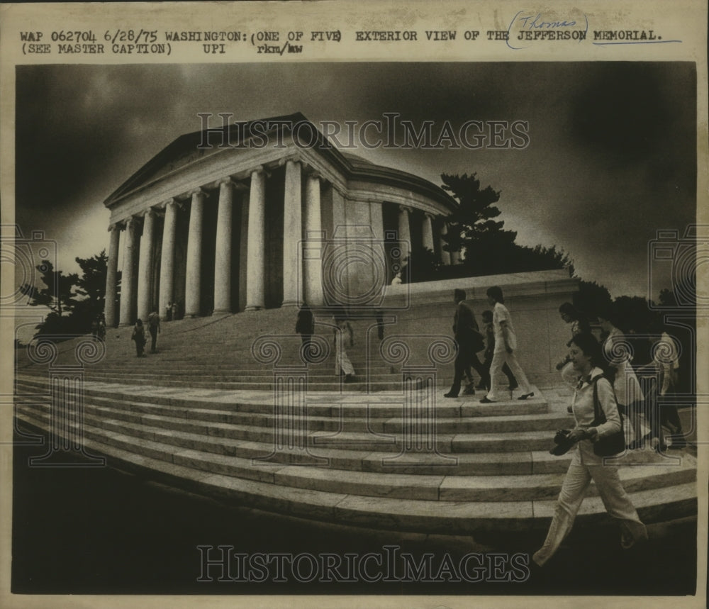 1975 Press Photo Exterior view of Thomas Jefferson Memorial, Washington. - Historic Images