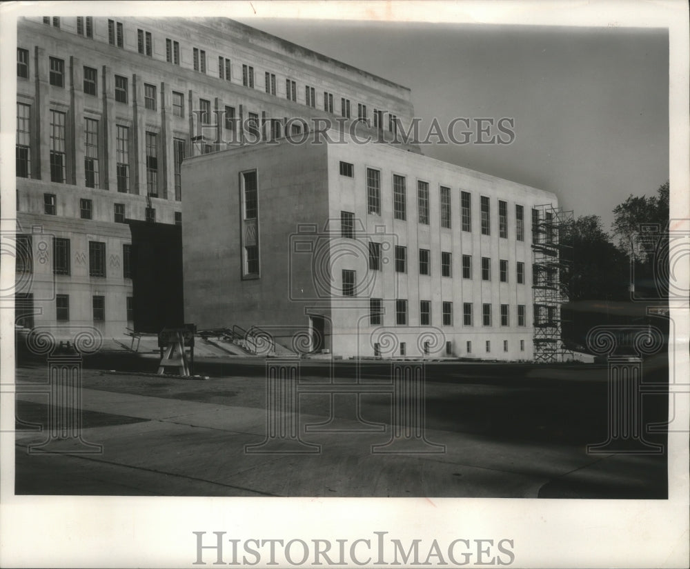 1957 Press Photo Sheboygan, Wisconsin&#39;s county&#39;s courthouse annex - mjc05101 - Historic Images