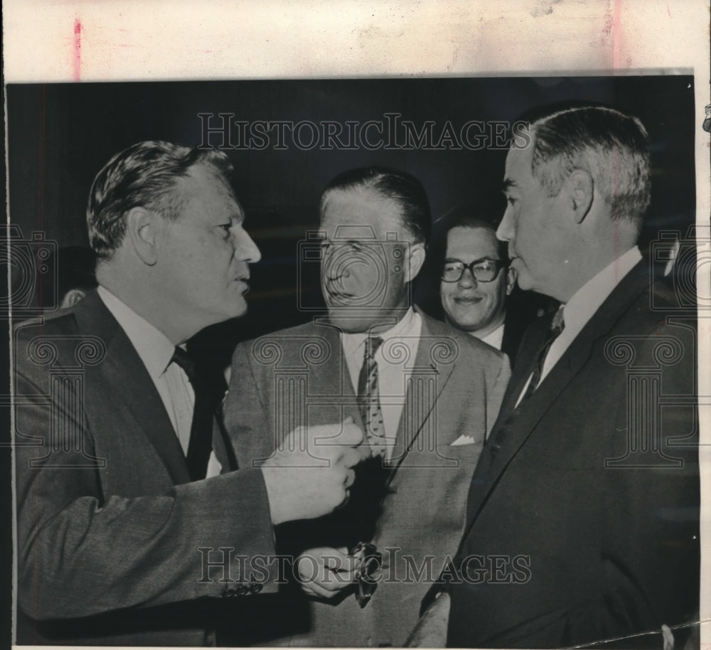1964, Nelson Rockefeller, George Romney, and William Scranton talk - Historic Images