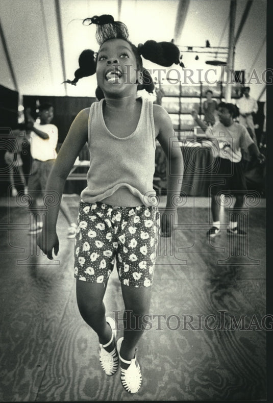 1991 Brooks and others dances anti-drug routine, Commando Project I - Historic Images