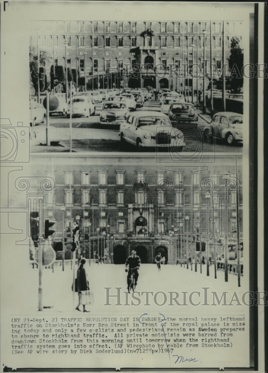 1967 Traffic On Stockholm's Norr Bro Street - Historic Images