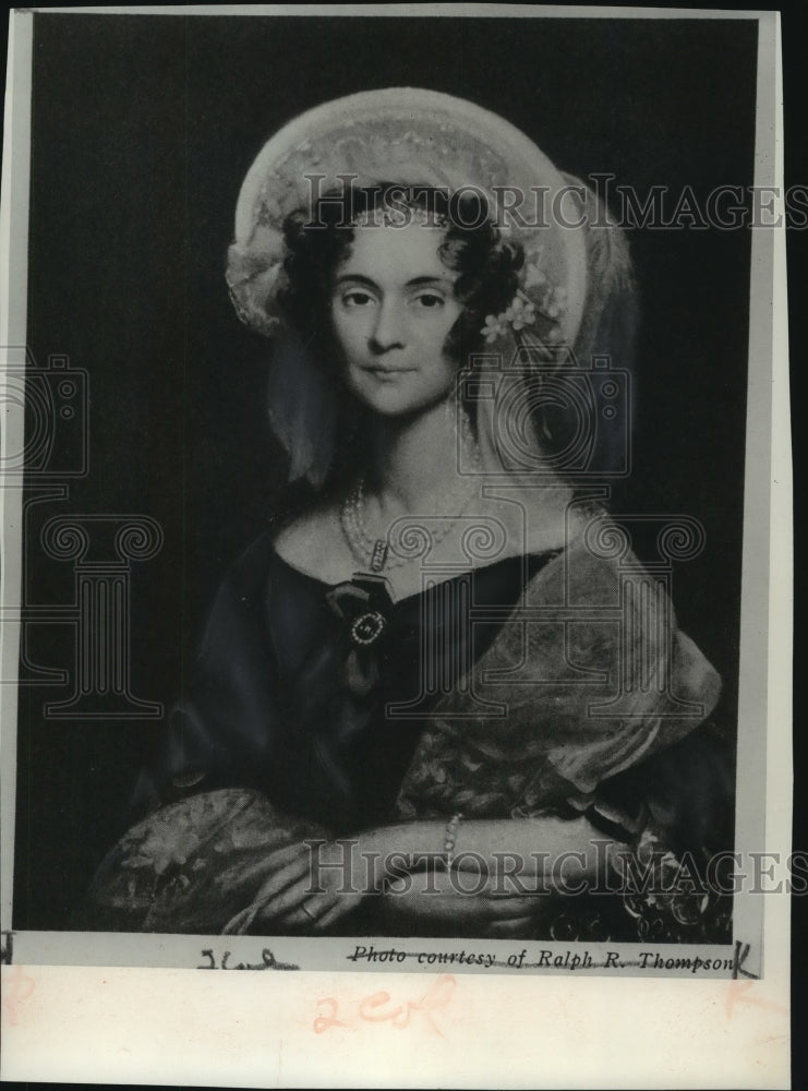 1836 Press Photo Portrait of Sallie Stevenson, wife of US minster in London - Historic Images