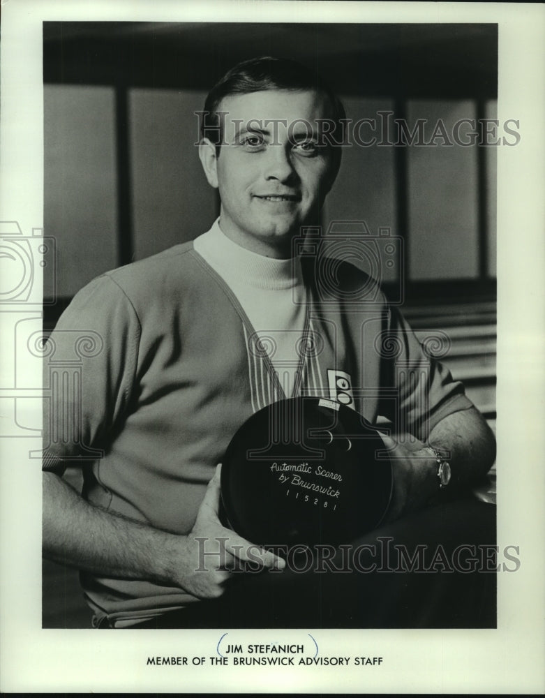 1969, Jim Stefanich, member of the Brunswick Advisory Staff - Historic Images