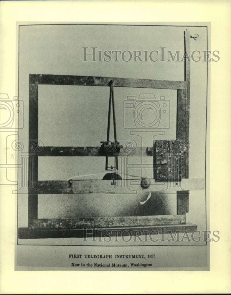 1987 Press Photo First telegraph instrument was developed in 1837, Washington - Historic Images