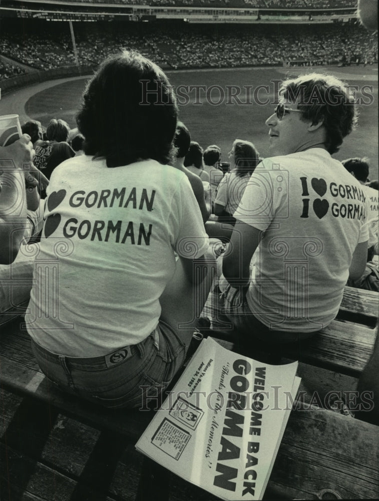 1983 Fans in Stands With Gorman Thomas Shirts and Signs - Historic Images