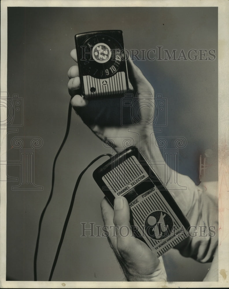 1956 Press Photo New TV Tuner by Alliance Manufacturing Co. Inc - mjc06083 - Historic Images