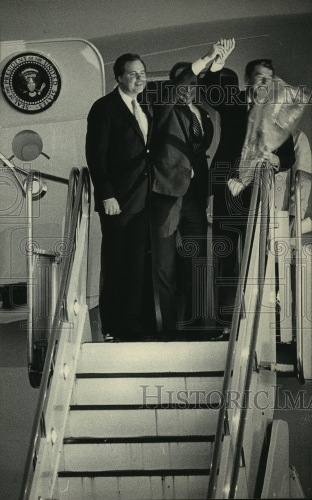 1984 Press Photo President Ronald Reagan visits Milwaukee - mjc06153 - Historic Images