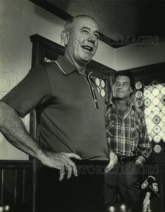 1980 Press Photo George Bamberger and Buck Rodgers of Milwaukee Brewers baseball - Historic Images