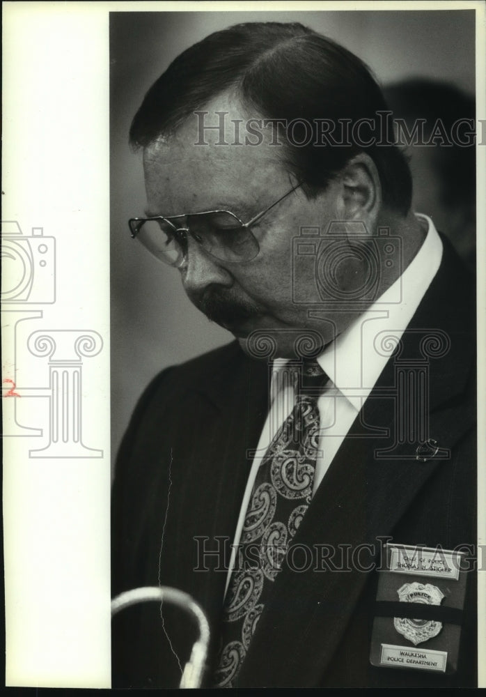 1994 Press Photo Waukesha Police Chief Thomas Stigler - mjc06193 - Historic Images