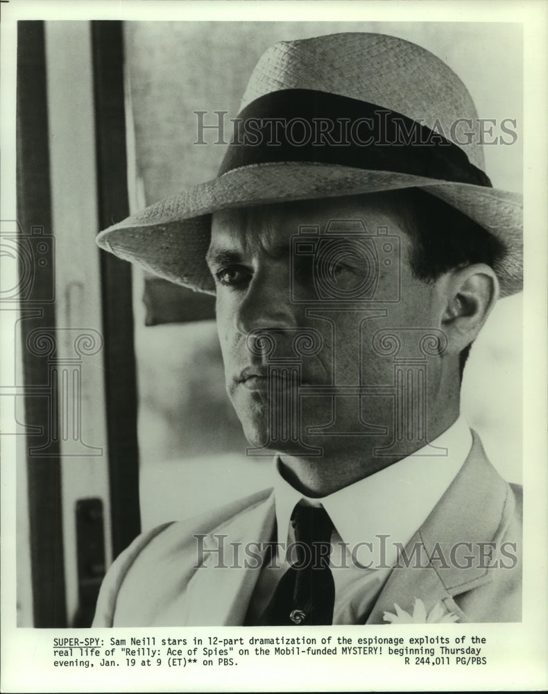 Press Photo Sam Neill Stars In &quot;Reilly: Ace Of Spies&quot; - mjc06269 - Historic Images