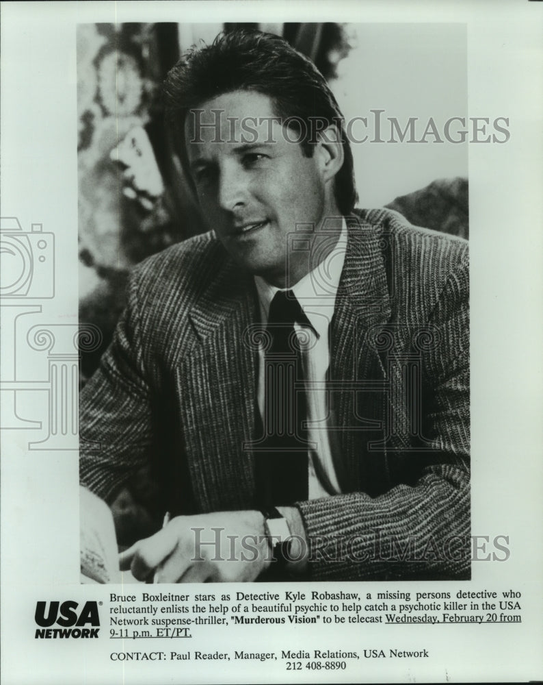 Press Photo Actor Bruce Boxleitner in &quot;Murderous Vision&quot; - mjc06329 - Historic Images