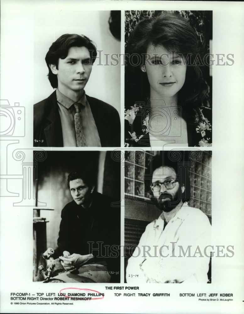 1990 Actors Phillips, Griffith, Kober and director Resnikoff - Historic Images
