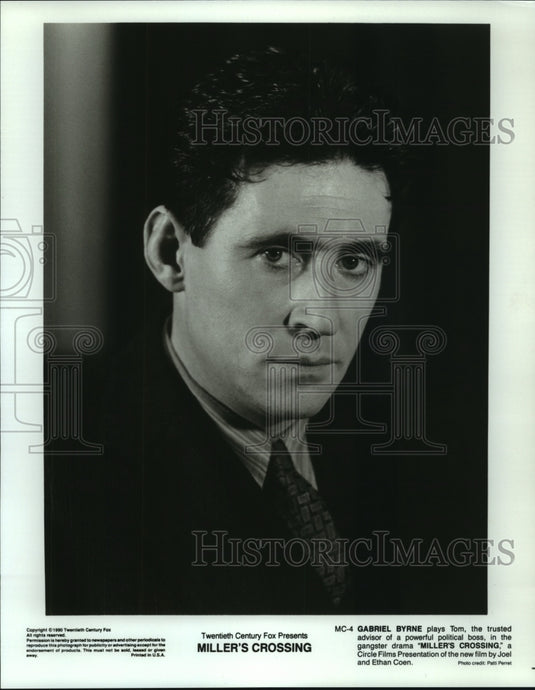 1990 Press Photo Actor Gabriel Byrne of "Miller's Crossing" - mjc06350 - Historic Images