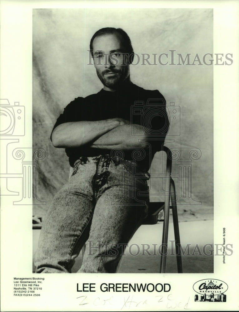 Press Photo Lee Greenwood musician - mjc06403 - Historic Images