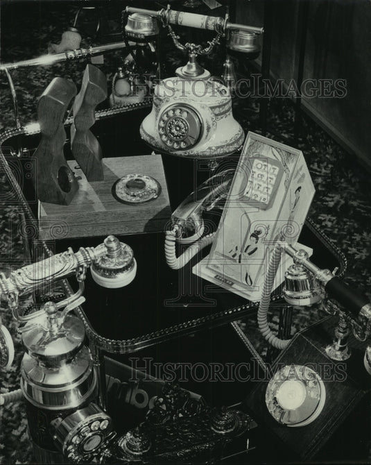 1975, Ornate, modern telephones - mjc06434 - Historic Images