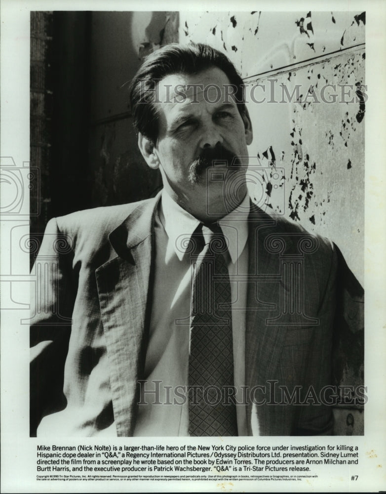 1990 Actor Nick Nolte as Mike Brennan in Q&amp;A - Historic Images