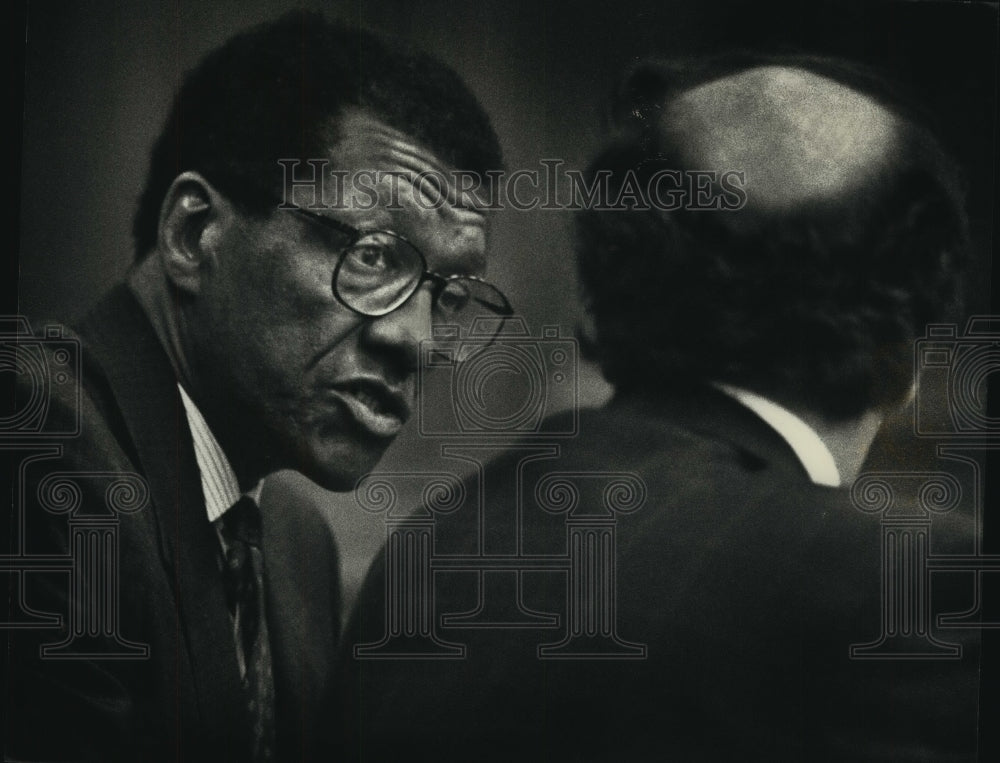 1992, Orville E. Pitts with Attorney, Martin E. Kohler at His Trial - Historic Images