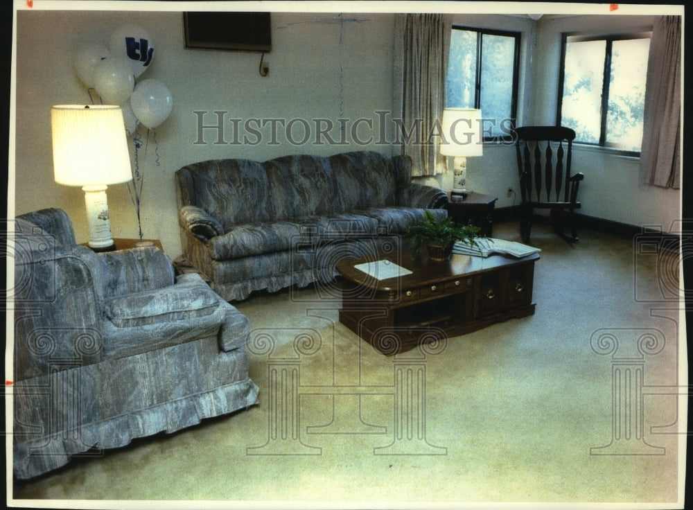 1993 Living Room of One of Transitional Living Services Apartments - Historic Images