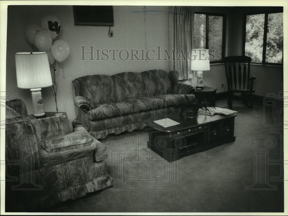 1993 Living Room of One of Transitional Living Services Apartments - Historic Images