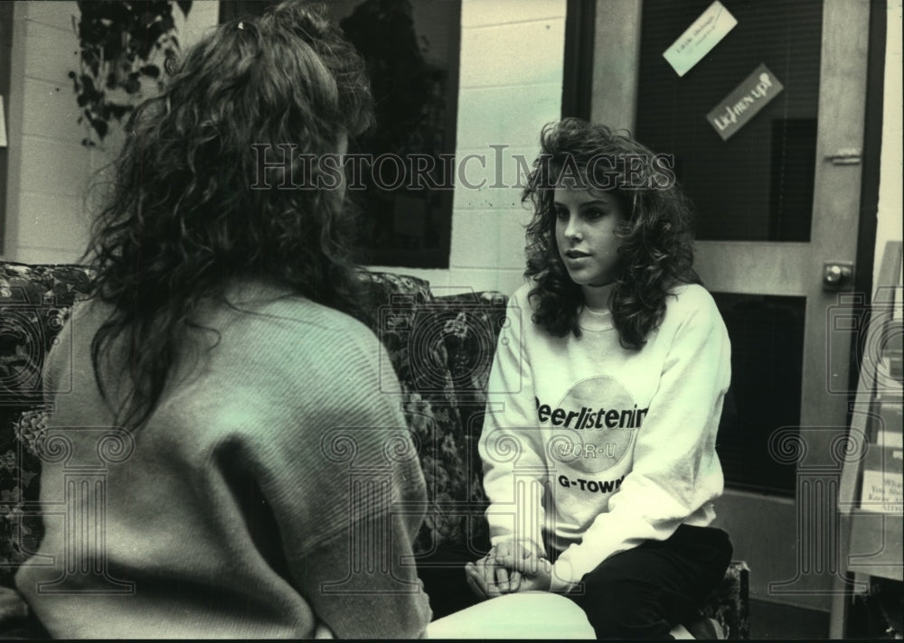 1988 Vicki Wendorf, student peer listener, Washington High School - Historic Images