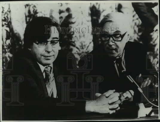 1978 Press Photo Test tube baby doctors Patrick Steptoe and Robert Edwards - Historic Images