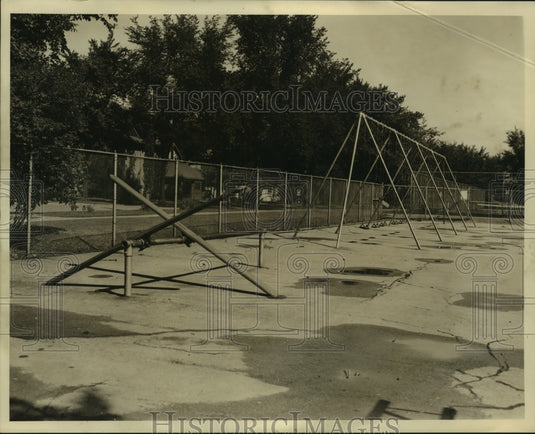 Press Photo View of School Payground - mjc06877 - Historic Images