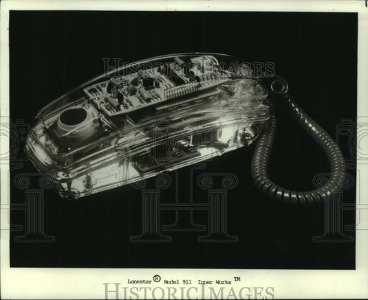 1989 Press Photo The Lonestar Inner Works clear see through Telephone Illinois - Historic Images