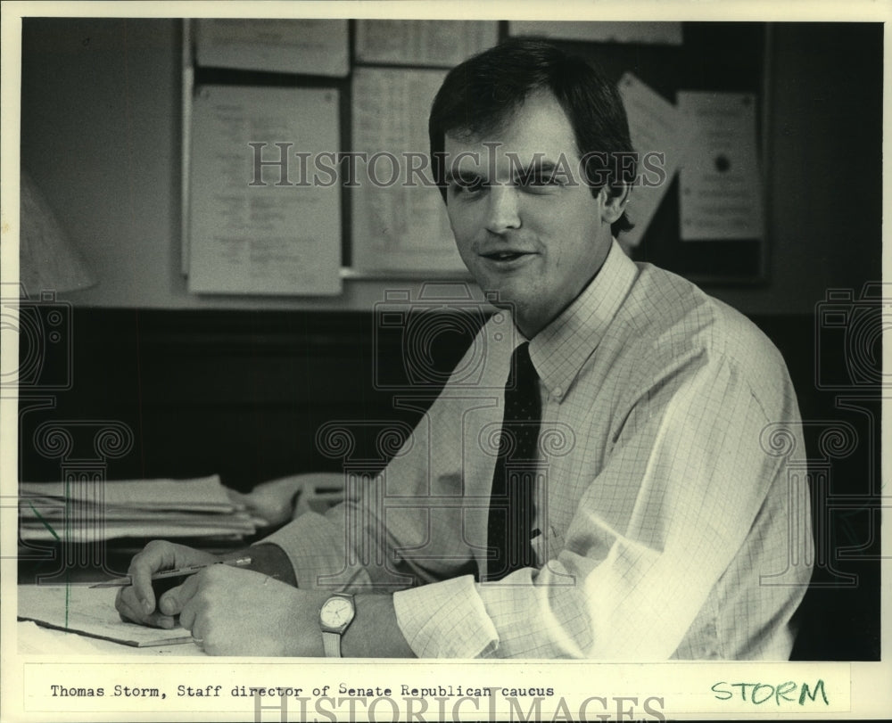 1986 Thomas Storm Staff director of Senate Republican caucus - Historic Images