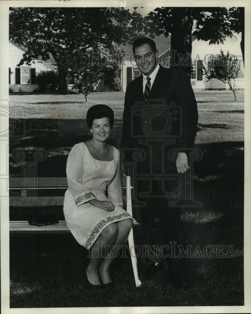 1966, Engagement photo Joan Randall and Richard Sucher, Milwaukee - Historic Images