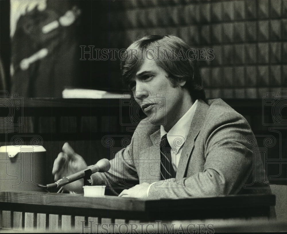 1980, Rodney Uphoff at Christ Seraphim hearing Wisconsin - mjc07691 - Historic Images