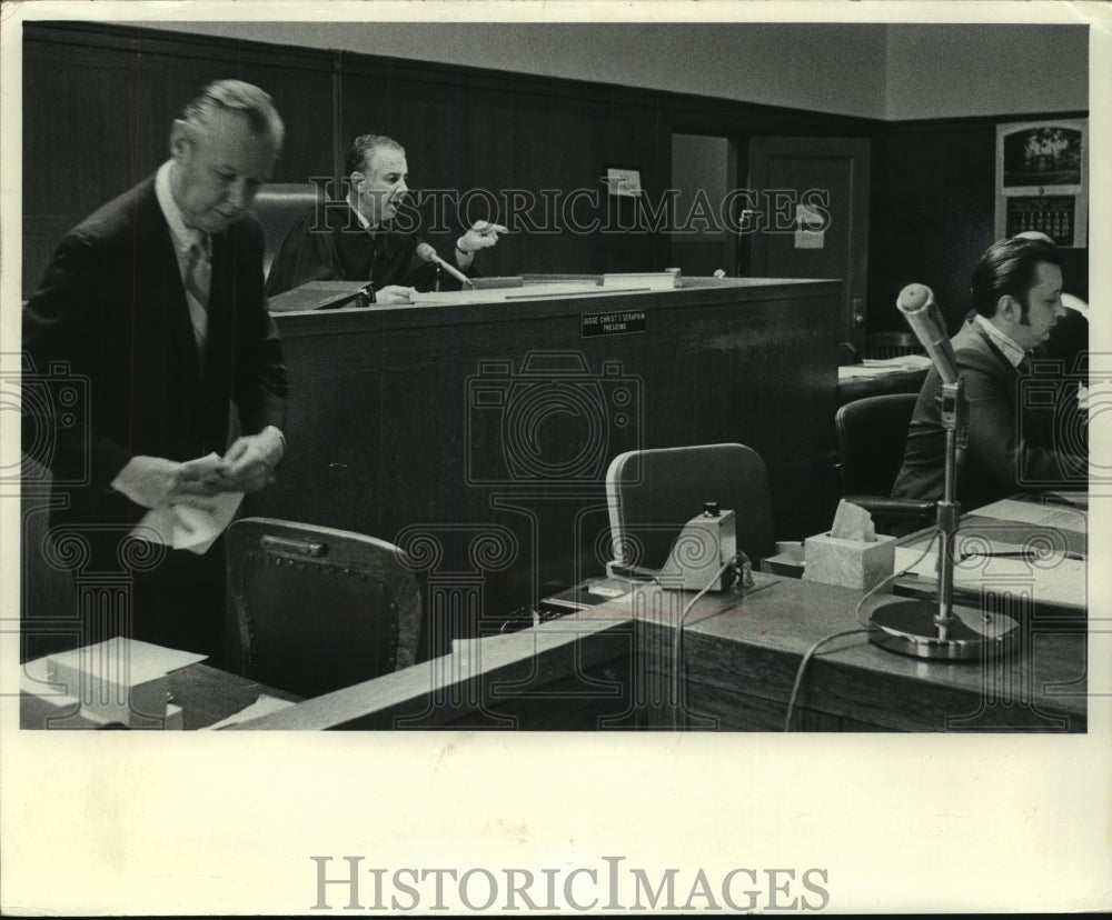 1971, Judge Christ T. Seraphim and others in court - mjc07723 - Historic Images