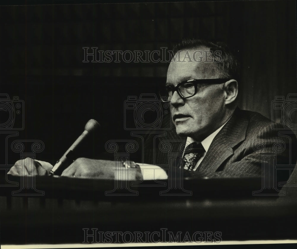 1980 Press Photo Michael T. Sullivan, Judge at Christ Seraphim trial - mjc07781 - Historic Images
