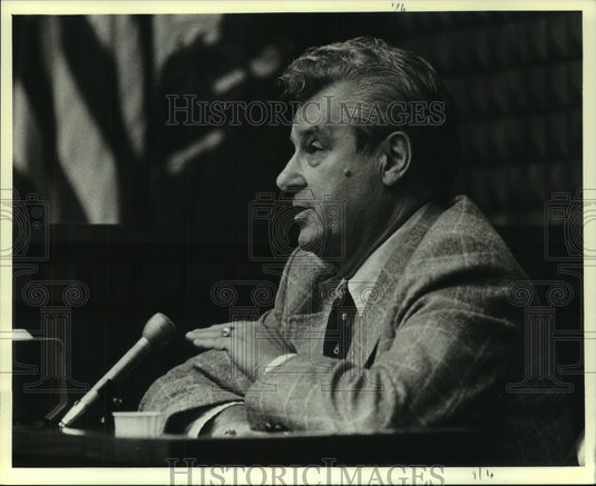 1980, Wallace Rank at Christ Seraphim hearing - mjc07784 - Historic Images