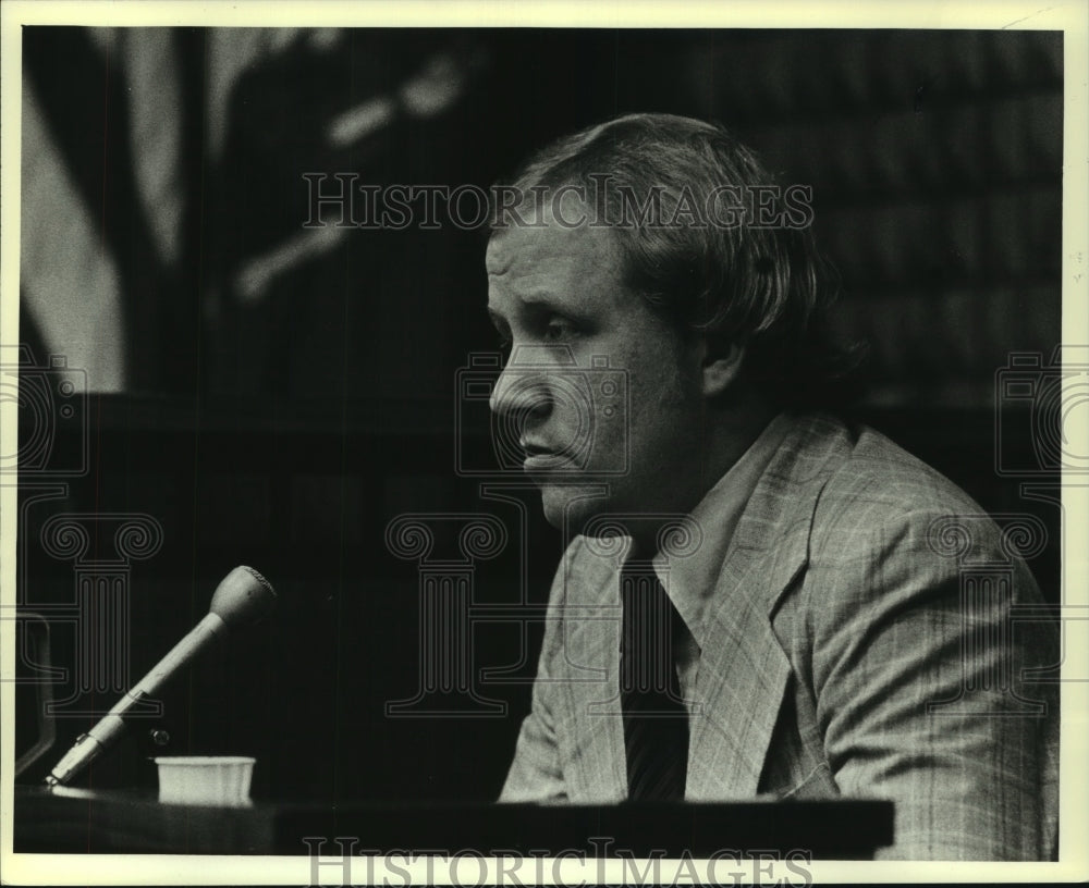 1980 Michael Faerback at Christ Seraphim hearing - Historic Images