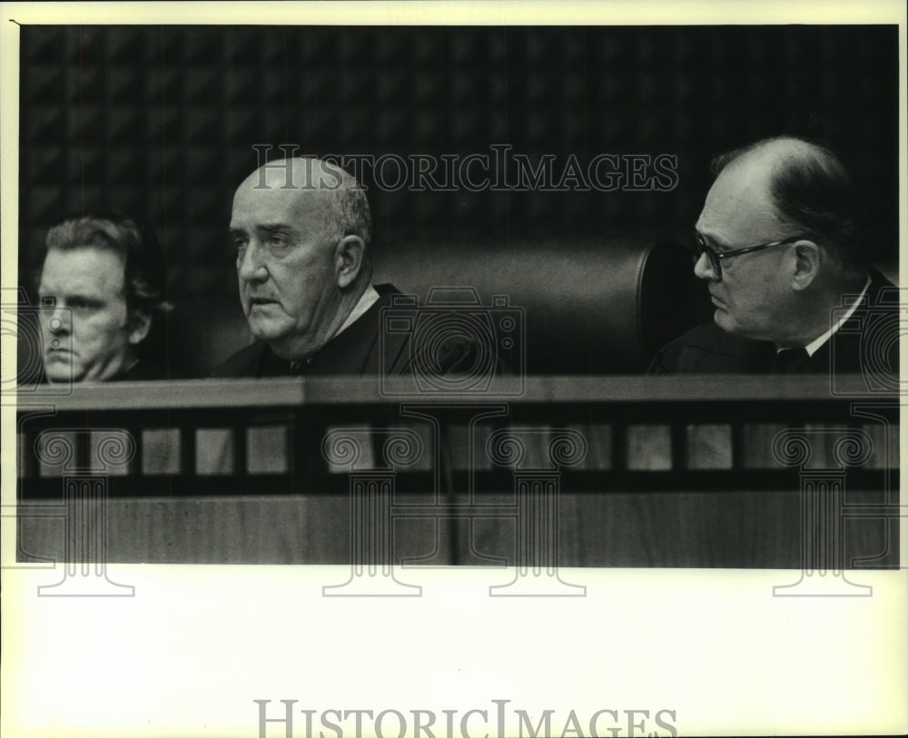 1980, Clair Voss at Christ Seraphim hearing - mjc07787 - Historic Images