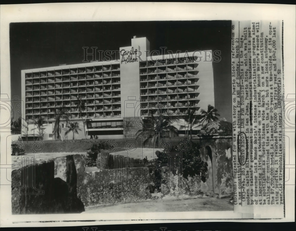 1952, Puerto Rico&#39;s Caribe Hilton hotel in San Juan - mjc07852 - Historic Images