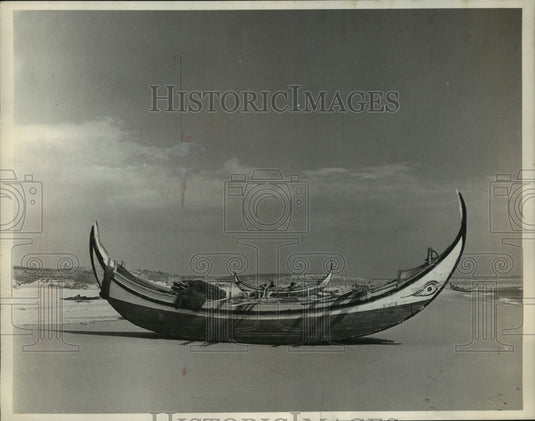1952 Press Photo Boat Of Sardine Fishermen At Lisbon, Portugal - mjc07894 - Historic Images