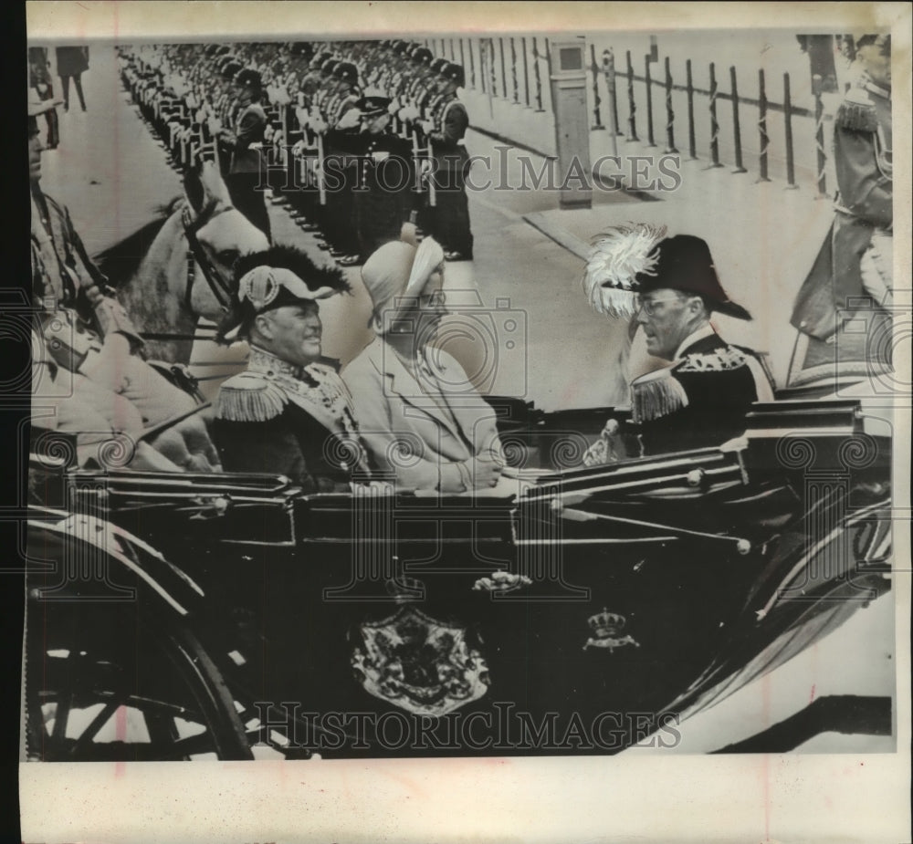 1964, King Olav and Queen Juliana of Norway with Prince Bernhard - Historic Images